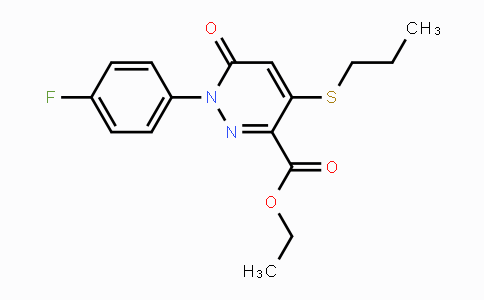 CAS No. 339096-26-3, Ethyl 1-(4-fluorophenyl)-6-oxo-4-(propylsulfanyl)-1,6-dihydro-3-pyridazinecarboxylate
