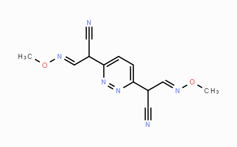 CAS No. 339097-06-2, 2-{6-[1-Cyano-2-(methoxyimino)ethyl]-3-pyridazinyl}-3-(methoxyimino)propanenitrile