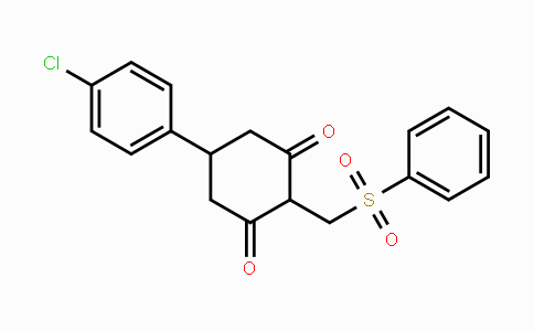 CAS No. 339098-52-1, 5-(4-Chlorophenyl)-2-[(phenylsulfonyl)methyl]-1,3-cyclohexanedione