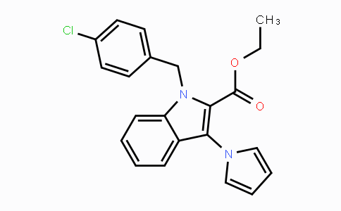 CAS No. 339098-96-3, Ethyl 1-(4-chlorobenzyl)-3-(1H-pyrrol-1-yl)-1H-indole-2-carboxylate