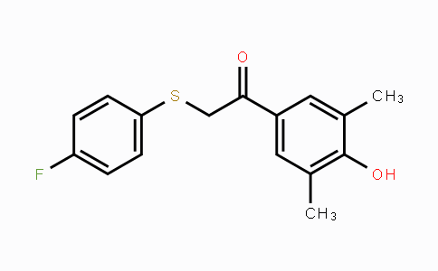 CAS No. 339100-31-1, 2-[(4-Fluorophenyl)sulfanyl]-1-(4-hydroxy-3,5-dimethylphenyl)-1-ethanone