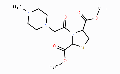 CAS No. 321574-48-5, Dimethyl 3-[2-(4-methylpiperazino)acetyl]-1,3-thiazolane-2,4-dicarboxylate