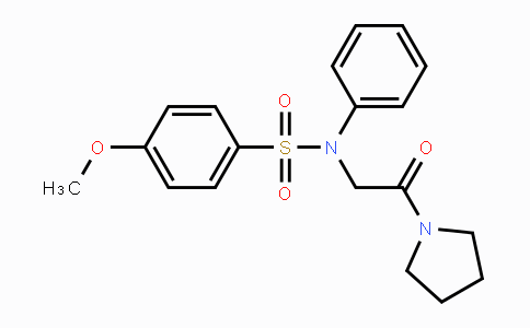 CAS No. 339102-38-4, 4-Methoxy-N-[2-oxo-2-(1-pyrrolidinyl)ethyl]-N-phenylbenzenesulfonamide