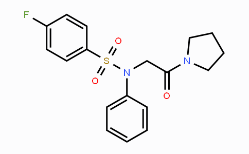 CAS No. 339103-32-1, 4-Fluoro-N-[2-oxo-2-(1-pyrrolidinyl)ethyl]-N-phenylbenzenesulfonamide