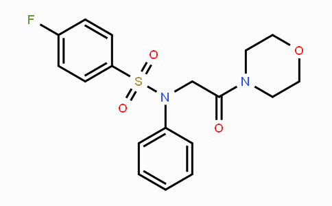 CAS No. 339103-34-3, 4-Fluoro-N-(2-morpholino-2-oxoethyl)-N-phenylbenzenesulfonamide