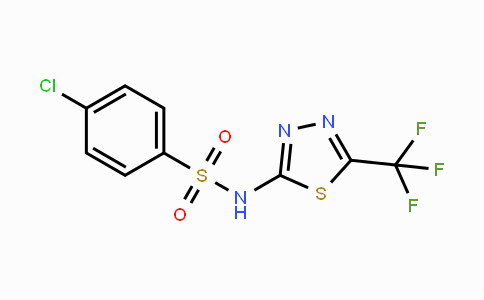 CAS No. 339103-74-1, 4-Chloro-N-[5-(trifluoromethyl)-1,3,4-thiadiazol-2-yl]benzenesulfonamide