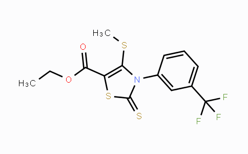 CAS No. 866136-41-6, Ethyl 4-(methylsulfanyl)-2-thioxo-3-[3-(trifluoromethyl)phenyl]-2,3-dihydro-1,3-thiazole-5-carboxylate