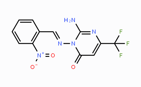CAS No. 339100-40-2, 2-Amino-3-{[(2-nitrophenyl)methylene]amino}-6-(trifluoromethyl)-4(3H)-pyrimidinone