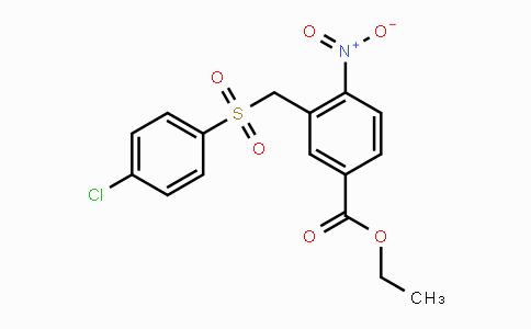 CAS No. 339101-60-9, Ethyl 3-{[(4-chlorophenyl)sulfonyl]methyl}-4-nitrobenzenecarboxylate