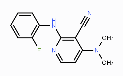 CAS No. 339102-33-9, 4-(Dimethylamino)-2-(2-fluoroanilino)nicotinonitrile