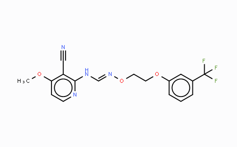 CAS No. 339102-47-5, N-(3-Cyano-4-methoxy-2-pyridinyl)-N'-{2-[3-(trifluoromethyl)phenoxy]ethoxy}iminoformamide