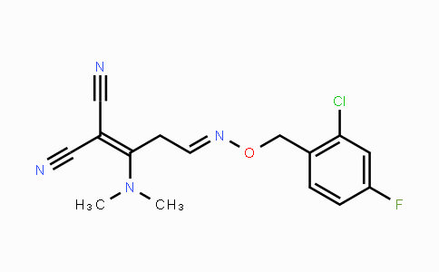 CAS No. 339102-92-0, 2-[3-{[(2-Chloro-4-fluorobenzyl)oxy]imino}-1-(dimethylamino)propylidene]malononitrile