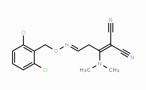 CAS No. 339103-01-4, 2-[3-{[(2,6-Dichlorobenzyl)oxy]imino}-1-(dimethylamino)propylidene]malononitrile
