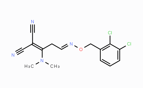 CAS No. 339103-08-1, 2-[3-{[(2,3-Dichlorobenzyl)oxy]imino}-1-(dimethylamino)propylidene]malononitrile