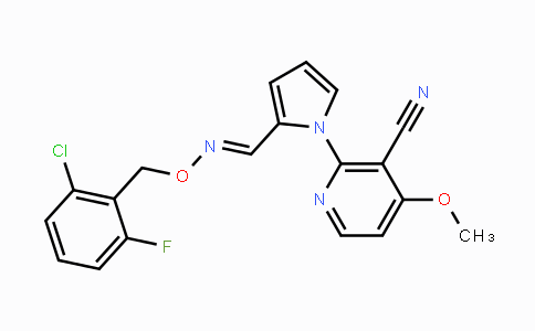 CAS No. 339103-13-8, 2-[2-({[(2-Chloro-6-fluorobenzyl)oxy]imino}methyl)-1H-pyrrol-1-yl]-4-methoxynicotinonitrile