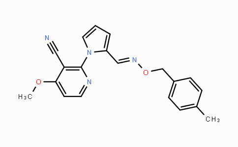CAS No. 339103-17-2, 4-Methoxy-2-[2-({[(4-methylbenzyl)oxy]imino}methyl)-1H-pyrrol-1-yl]nicotinonitrile