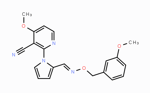 CAS No. 339103-19-4, 4-Methoxy-2-[2-({[(3-methoxybenzyl)oxy]imino}methyl)-1H-pyrrol-1-yl]nicotinonitrile