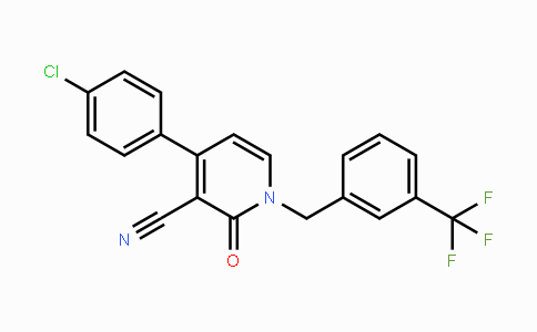 CAS No. 478080-36-3, 4-(4-Chlorophenyl)-2-oxo-1-[3-(trifluoromethyl)benzyl]-1,2-dihydro-3-pyridinecarbonitrile