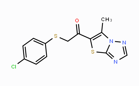 CAS No. 351857-37-9, 2-[(4-Chlorophenyl)sulfanyl]-1-(6-methyl[1,3]thiazolo[3,2-b][1,2,4]triazol-5-yl)-1-ethanone