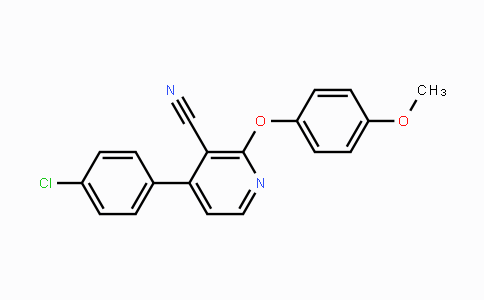 CAS No. 339103-71-8, 4-(4-Chlorophenyl)-2-(4-methoxyphenoxy)nicotinonitrile