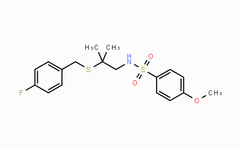 CAS No. 339104-23-3, N-{2-[(4-Fluorobenzyl)sulfanyl]-2-methylpropyl}-4-methoxybenzenesulfonamide