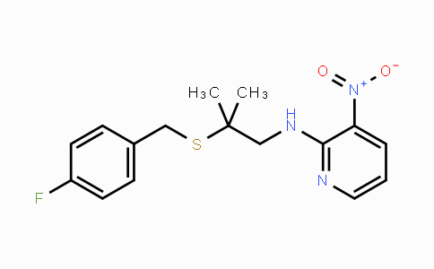 CAS No. 339104-35-7, N-{2-[(4-Fluorobenzyl)sulfanyl]-2-methylpropyl}-3-nitro-2-pyridinamine
