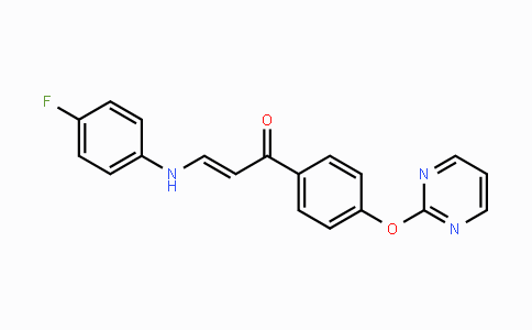 CAS No. 1164457-60-6, (E)-3-(4-Fluoroanilino)-1-[4-(2-pyrimidinyloxy)phenyl]-2-propen-1-one