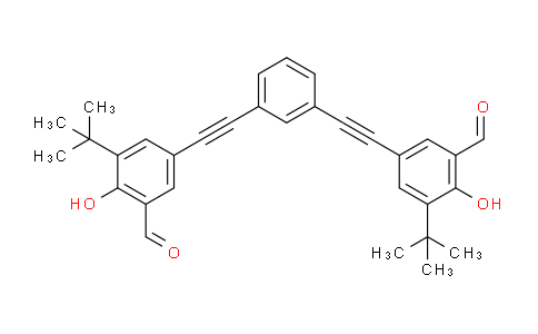 943407-01-0 | 5,5'-(1,3-苯基双(乙炔-2,1-二基))双(3-(叔丁基)-2-羟基苯甲醛)
