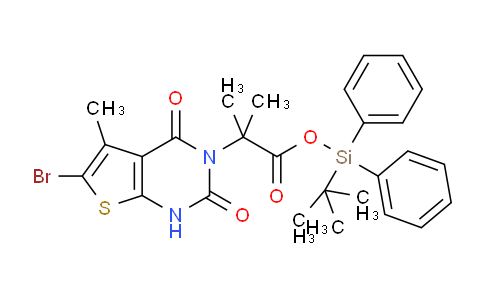 1434651-97-4 | [tert-butyl(diphenyl)silyl] 2-(6-bromo-5-methyl-2,4-dioxo-1H-thieno[2,3-d]pyrimidin-3-yl)-2-methyl-propanoate