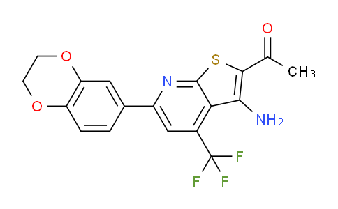 MC11Z101 | 625377-76-6 | 1-[3-amino-6-(2,3-dihydro-1,4-benzodioxin-6-yl)-4-(trifluoromethyl)thieno[2,3-b]pyridin-2-yl]ethan-1-one