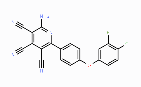 CAS No. 478081-44-6, 2-Amino-6-[4-(4-chloro-3-fluorophenoxy)phenyl]-3,4,5-pyridinetricarbonitrile