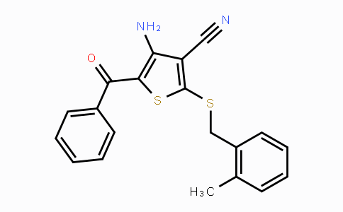 CAS No. 478081-55-9, 4-Amino-5-benzoyl-2-[(2-methylbenzyl)sulfanyl]-3-thiophenecarbonitrile