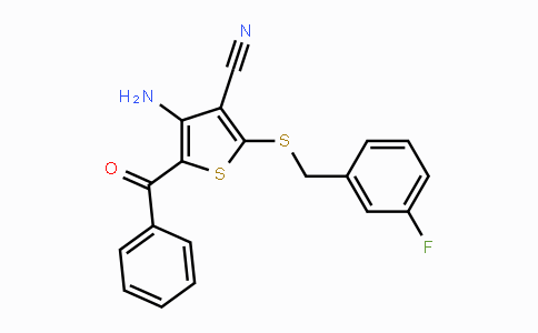 CAS No. 478081-56-0, 4-Amino-5-benzoyl-2-[(3-fluorobenzyl)sulfanyl]-3-thiophenecarbonitrile