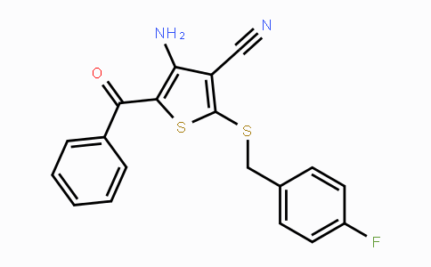 CAS No. 478081-57-1, 4-Amino-5-benzoyl-2-[(4-fluorobenzyl)sulfanyl]-3-thiophenecarbonitrile