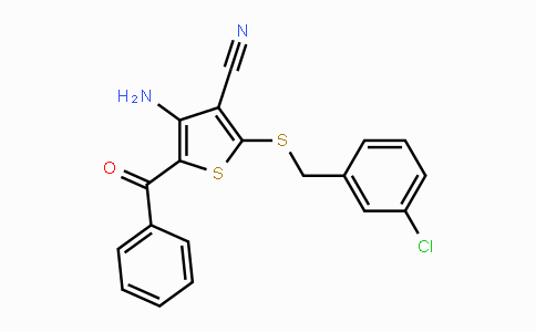 CAS No. 478081-59-3, 4-Amino-5-benzoyl-2-[(3-chlorobenzyl)sulfanyl]-3-thiophenecarbonitrile