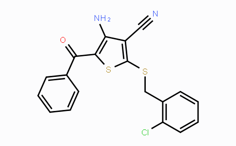 CAS No. 478081-61-7, 4-Amino-5-benzoyl-2-[(2-chlorobenzyl)sulfanyl]-3-thiophenecarbonitrile