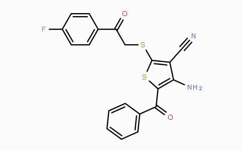 CAS No. 478081-63-9, 4-Amino-5-benzoyl-2-{[2-(4-fluorophenyl)-2-oxoethyl]sulfanyl}-3-thiophenecarbonitrile