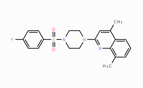 CAS No. 478081-69-5, 2-{4-[(4-Fluorophenyl)sulfonyl]piperazino}-4,8-dimethylquinoline