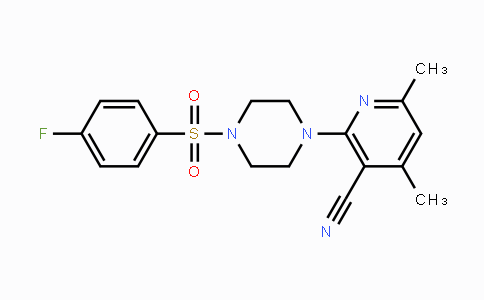 CAS No. 478081-73-1, 2-{4-[(4-Fluorophenyl)sulfonyl]piperazino}-4,6-dimethylnicotinonitrile