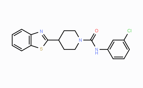 CAS No. 478256-80-3, 4-(1,3-Benzothiazol-2-yl)-N-(3-chlorophenyl)tetrahydro-1(2H)-pyridinecarboxamide