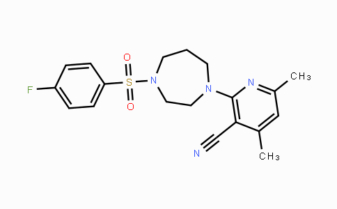 CAS No. 478256-84-7, 2-{4-[(4-Fluorophenyl)sulfonyl]-1,4-diazepan-1-yl}-4,6-dimethylnicotinonitrile