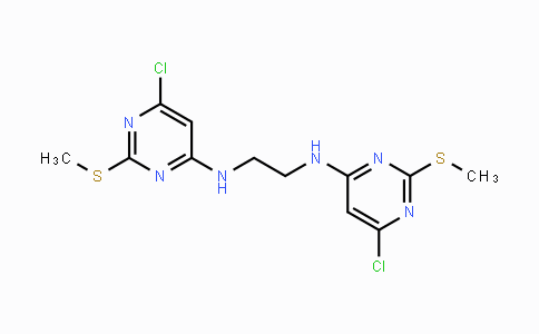 CAS No. 478258-59-2, N~1~,N~2~-bis[6-chloro-2-(methylsulfanyl)-4-pyrimidinyl]-1,2-ethanediamine