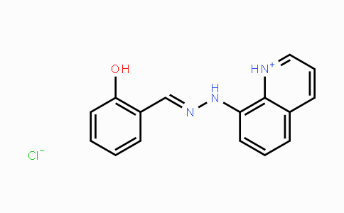 CAS No. 477762-43-9, 8-{2-[(E)-(2-Hydroxyphenyl)methylidene]hydrazino}quinolinium chloride