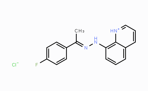 CAS No. 477762-45-1, 8-{2-[(E)-1-(4-Fluorophenyl)ethylidene]hydrazino}quinolinium chloride