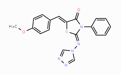 CAS No. 478258-93-4, 5-[(Z)-(4-Methoxyphenyl)methylidene]-3-phenyl-2-(4H-1,2,4-triazol-4-ylimino)-1,3-thiazolan-4-one