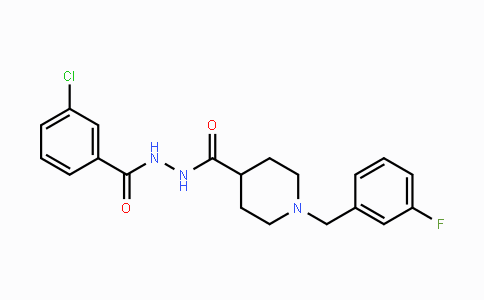 CAS No. 478259-07-3, 3-Chloro-N'-{[1-(3-fluorobenzyl)-4-piperidinyl]carbonyl}benzenecarbohydrazide