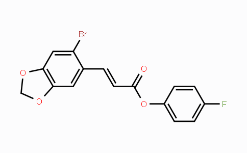 CAS No. 478259-09-5, 4-Fluorophenyl (E)-3-(6-bromo-1,3-benzodioxol-5-yl)-2-propenoate