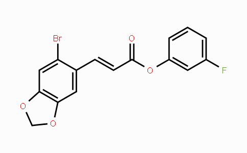 CAS No. 478259-17-5, 3-Fluorophenyl (E)-3-(6-bromo-1,3-benzodioxol-5-yl)-2-propenoate
