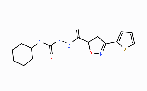 CAS No. 478259-20-0, N-Cyclohexyl-2-{[3-(2-thienyl)-4,5-dihydro-5-isoxazolyl]carbonyl}-1-hydrazinecarboxamide