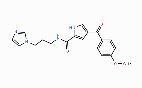 CAS No. 439111-97-4, N-[3-(1H-Imidazol-1-yl)propyl]-4-(4-methoxybenzoyl)-1H-pyrrole-2-carboxamide